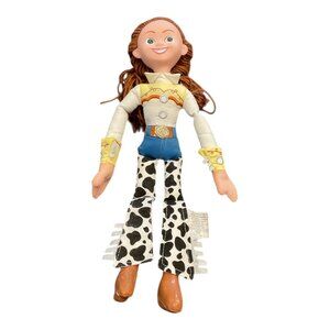 DISNEY PIXAR Toy Story Cowgirl Jessie Plastic Head Soft Body 13" Yarn Hair